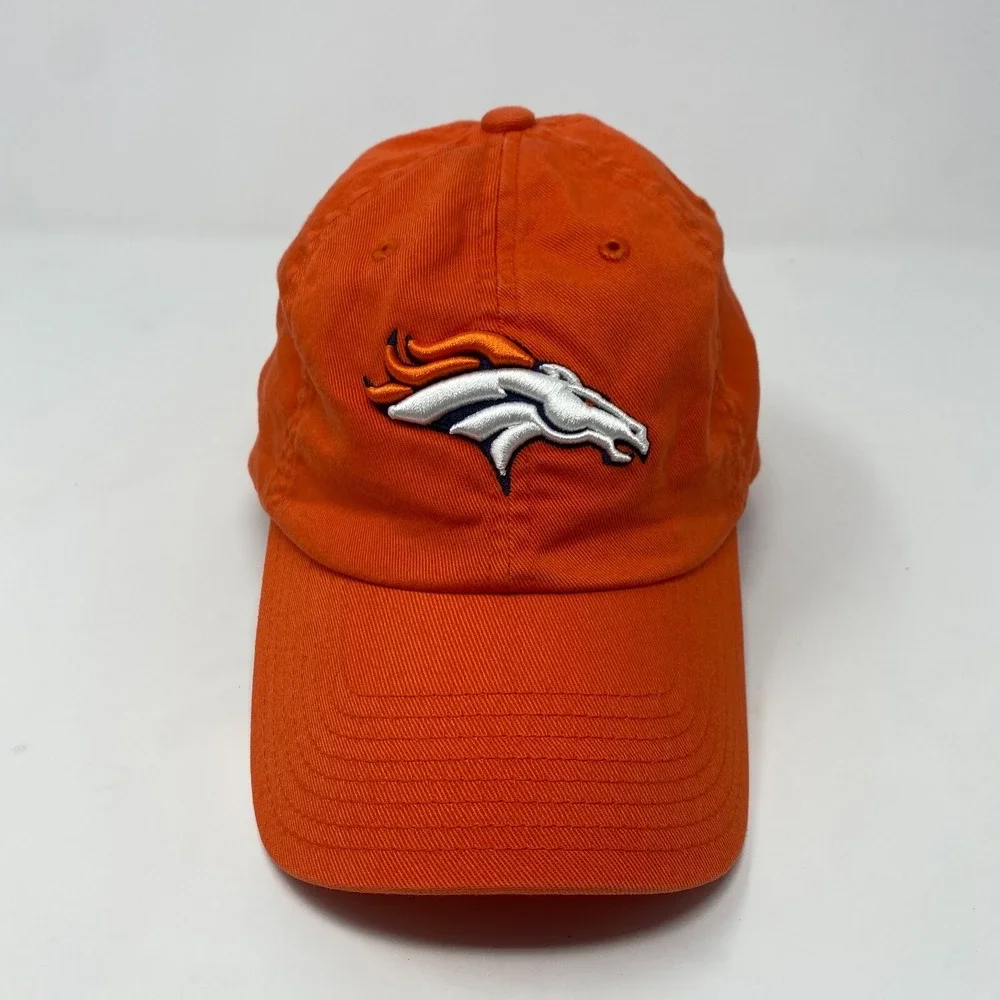 Denver Broncos NFL Cap Orange Embroidered Logo Dad Hat Medium‎